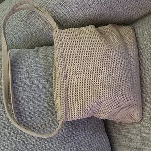 Tan crochet bag